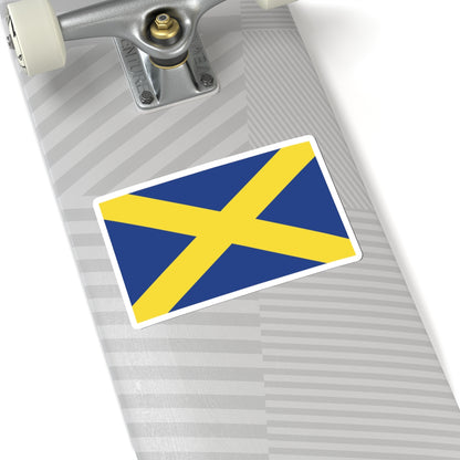 FlagOfStAlbans-PS01 (England) STICKER Vinyl Kiss-Cut Decal
