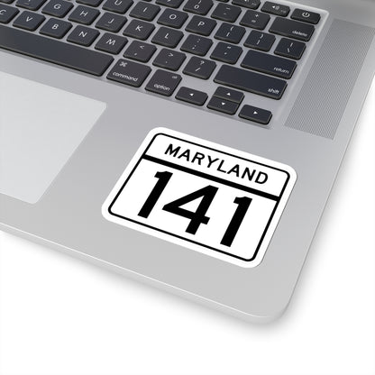 MD Route 141 (Maryland) (Road Sign) STICKER Vinyl Kiss-Cut Decal