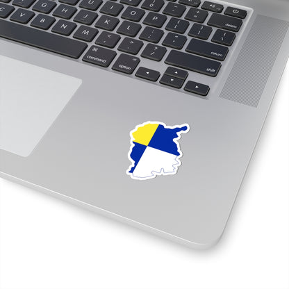 Flag Map Of The Bratislava Region (Slovakia) STICKER Vinyl Kiss-Cut Decal