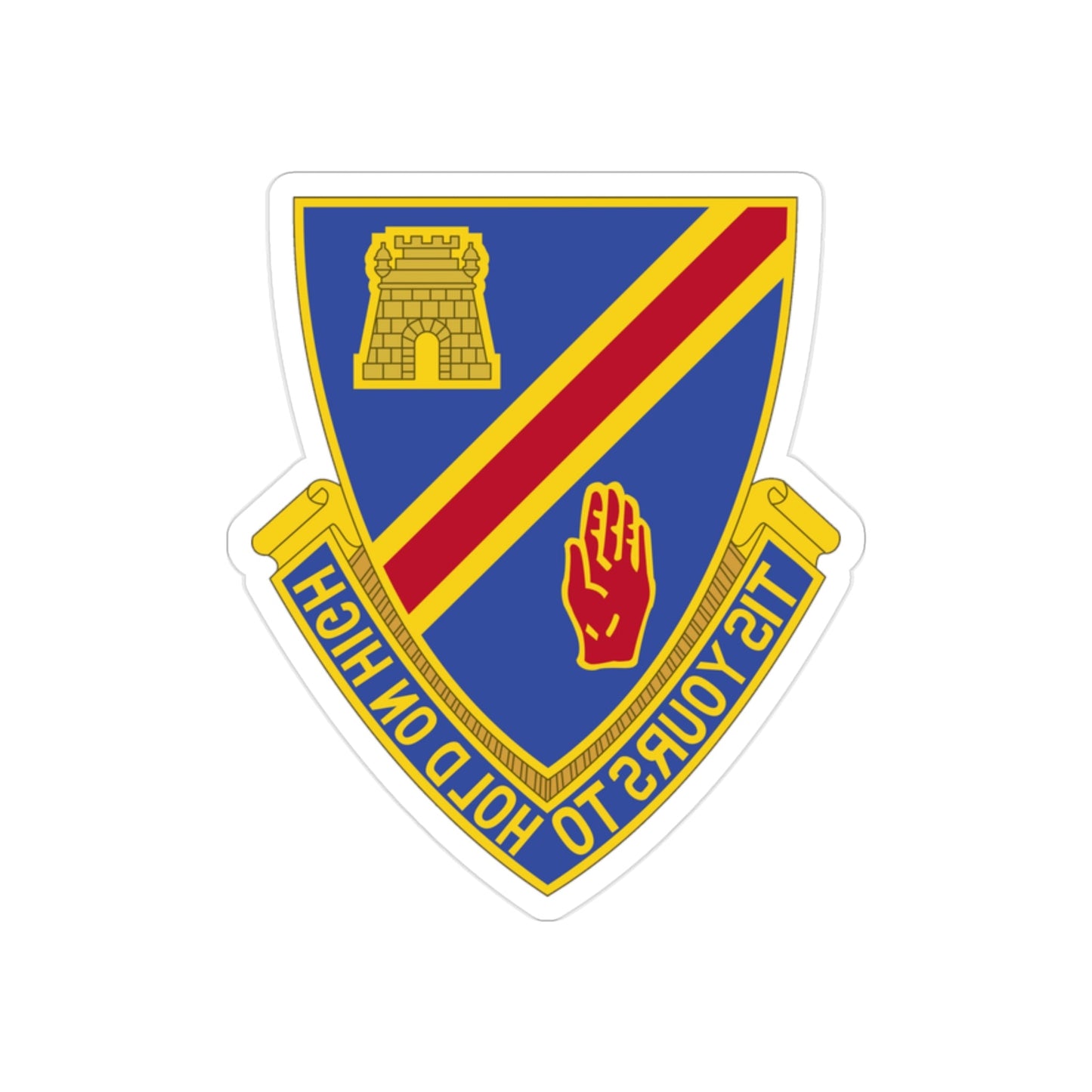 241 Engineer Battalion (U.S. Army) REVERSE PRINT Transparent STICKER-2" × 2"-The Sticker Space