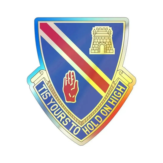 241 Engineer Battalion (U.S. Army) Holographic STICKER Die-Cut Vinyl Decal 6 Inch Holographic - The Sticker Space