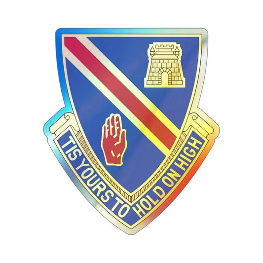 241 Engineer Battalion (U.S. Army) Holographic STICKER Die-Cut Vinyl Decal 6 Inch Holographic - The Sticker Space