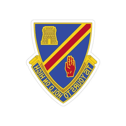 241 Engineer Battalion (U.S. Army) REVERSE PRINT Transparent Die-Cut STICKER 5 Inch Die-Cut Transparent - The Sticker Space