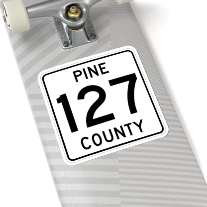 Pine County Route 127 MN (Minnesota) (Road Sign) STICKER Vinyl Kiss-Cut Decal