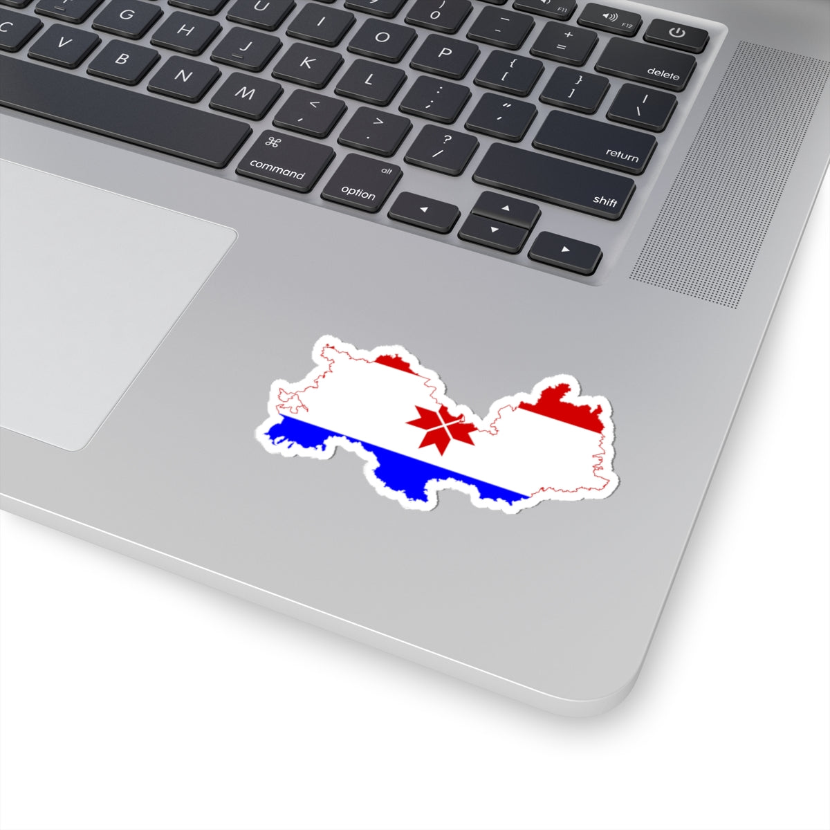 Flag-map of Mordovia (Russia) STICKER Vinyl Kiss-Cut Decal