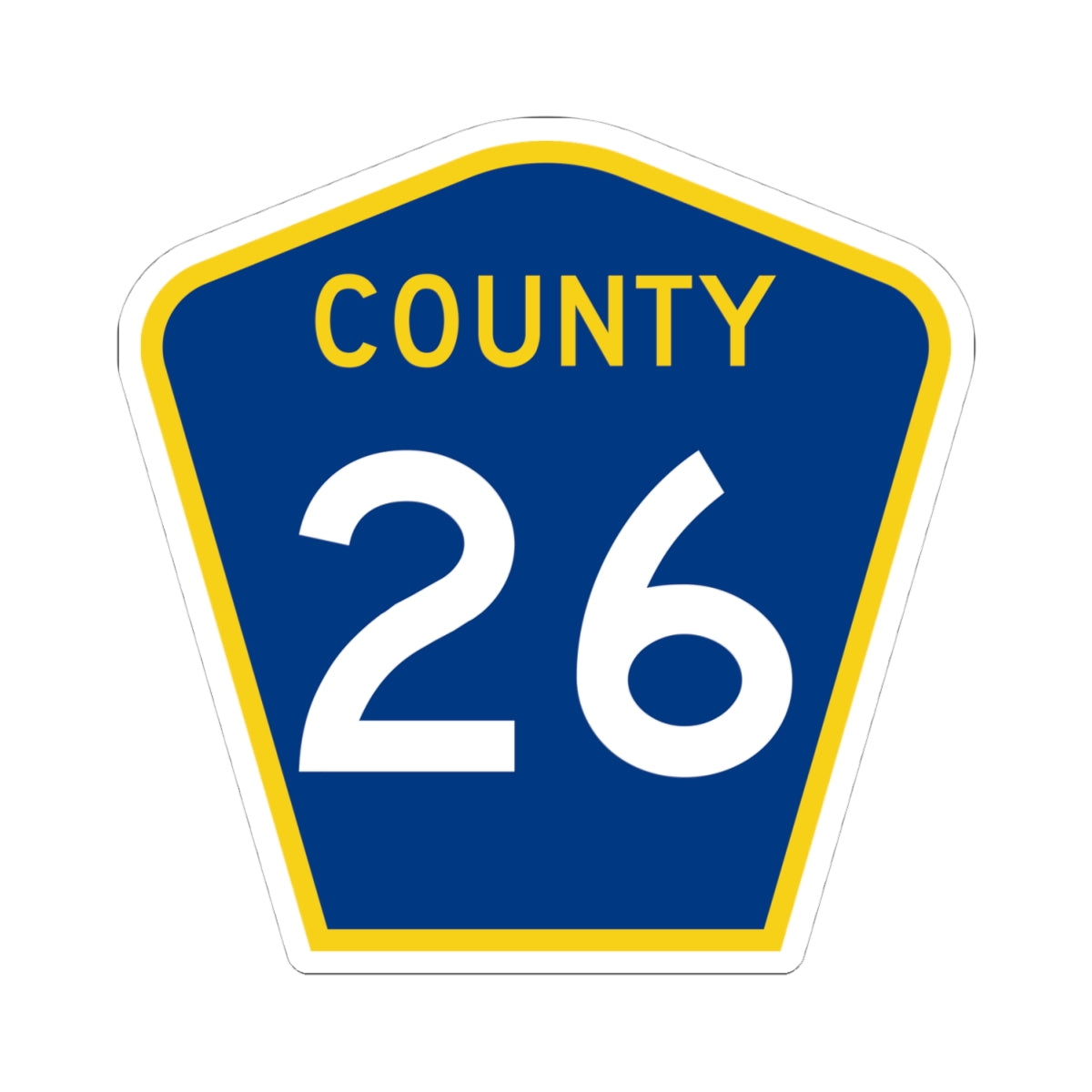 County 26 MN (Minnesota) (Road Sign) STICKER Vinyl Kiss-Cut Decal