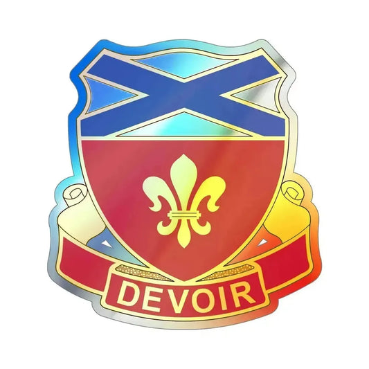 242 Engineer Battalion (U.S. Army) Holographic STICKER Die-Cut Vinyl Decal 6 Inch Holographic - The Sticker Space