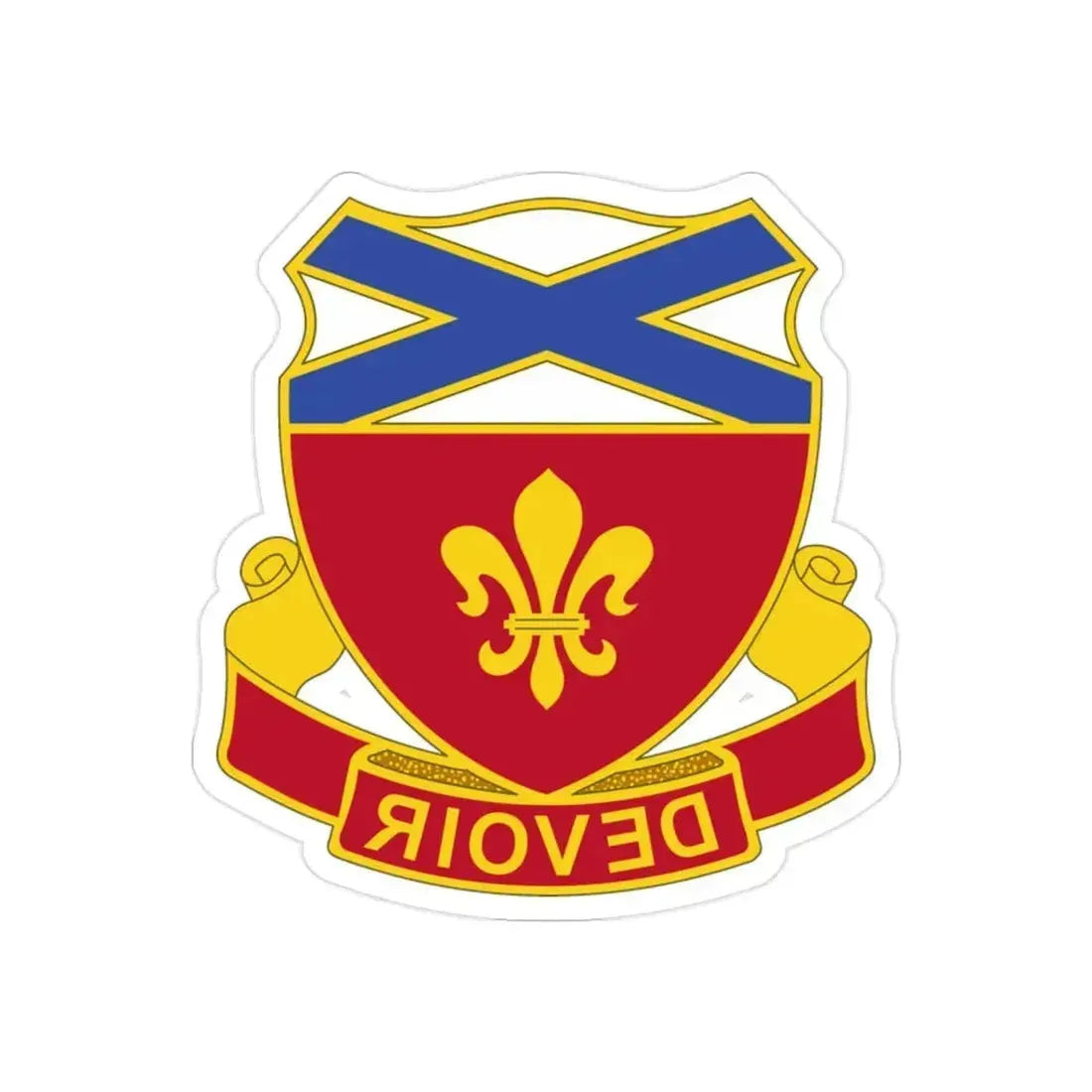 242 Engineer Battalion (U.S. Army) REVERSE PRINT Transparent Die-Cut STICKER 2 Inch Die-Cut Transparent - The Sticker Space