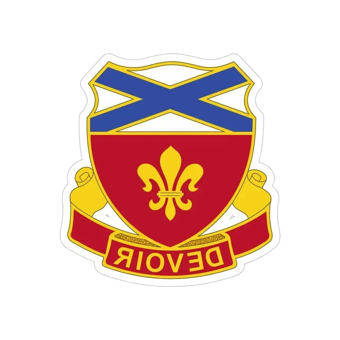 242 Engineer Battalion (U.S. Army) REVERSE PRINT Transparent Die-Cut STICKER 5 Inch Die-Cut Transparent - The Sticker Space