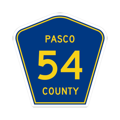 Pasco County Road 54 FL (Florida) (Road Sign) STICKER Vinyl Kiss-Cut Decal