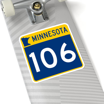 MN-106 (Minnesota) (Road Sign) STICKER Vinyl Kiss-Cut Decal