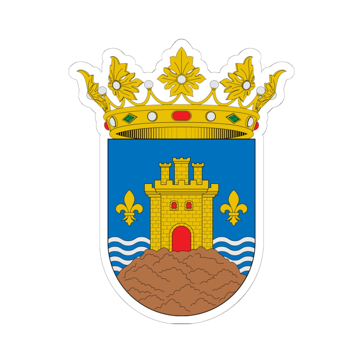 Escudo de Peñíscola (Spain) (Coat of Arms) STICKER Vinyl Kiss-Cut Decal