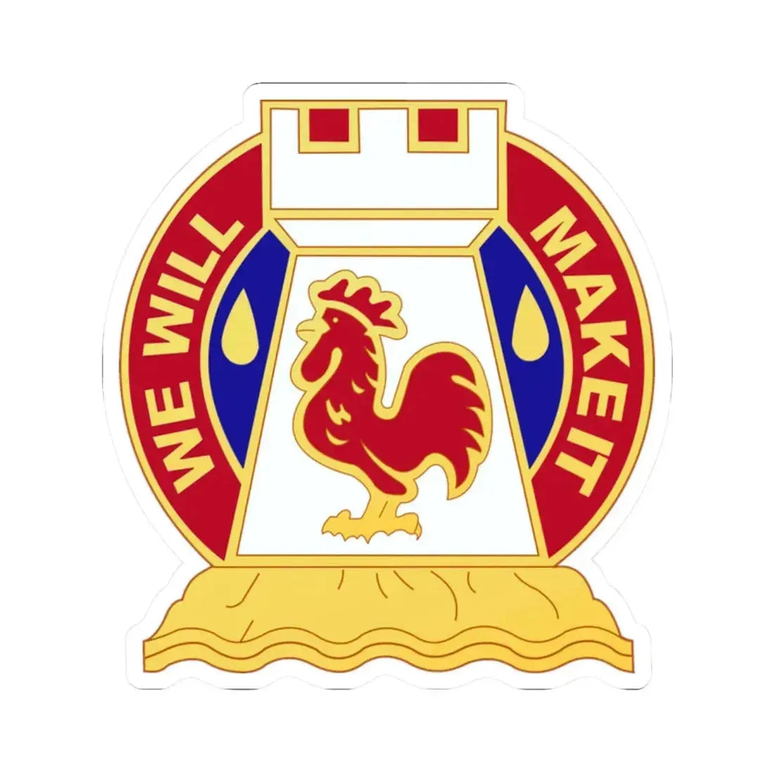 243 Engineer Battalion (U.S. Army) STICKER Vinyl Kiss-Cut Decal 2 Inch White - The Sticker Space