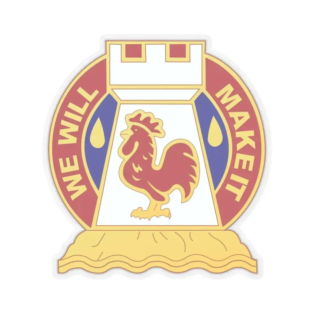 243 Engineer Battalion (U.S. Army) STICKER Vinyl Kiss-Cut Decal 3 Inch Transparent - The Sticker Space