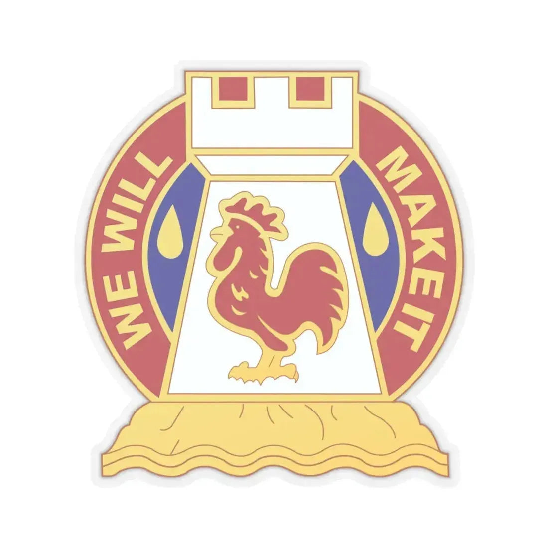 243 Engineer Battalion (U.S. Army) STICKER Vinyl Kiss-Cut Decal 4 Inch Transparent - The Sticker Space