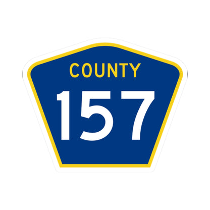 County 157 MN (Minnesota) (Road Sign) STICKER Vinyl Kiss-Cut Decal