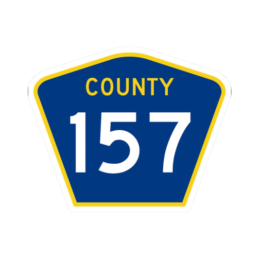 County 157 MN (Minnesota) (Road Sign) STICKER Vinyl Kiss-Cut Decal