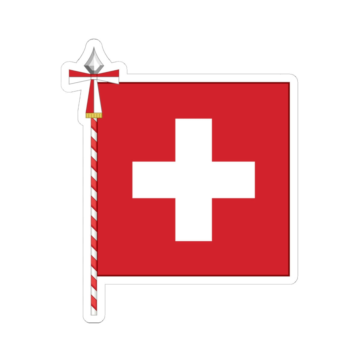 Flag of Switzerland parade (Switzerland) STICKER Vinyl Kiss-Cut Decal