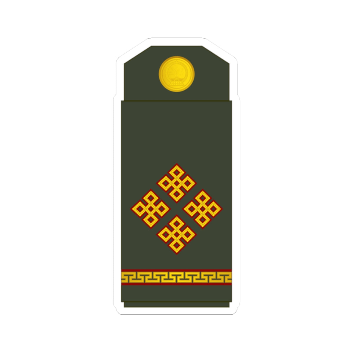 12 Mongolian Army CPT (Mongolia) (Military Rank) STICKER Vinyl Kiss-Cut Decal