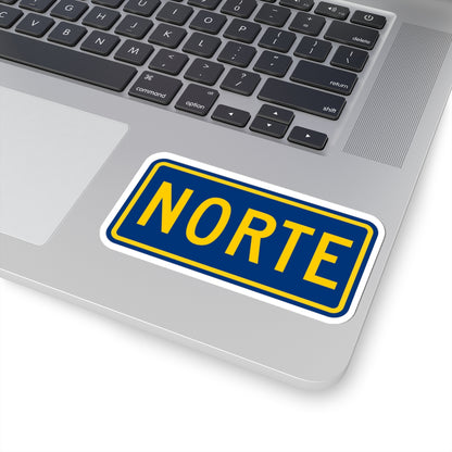 North plate county es (Puerto Rico) (Road Sign) STICKER Vinyl Kiss-Cut Decal