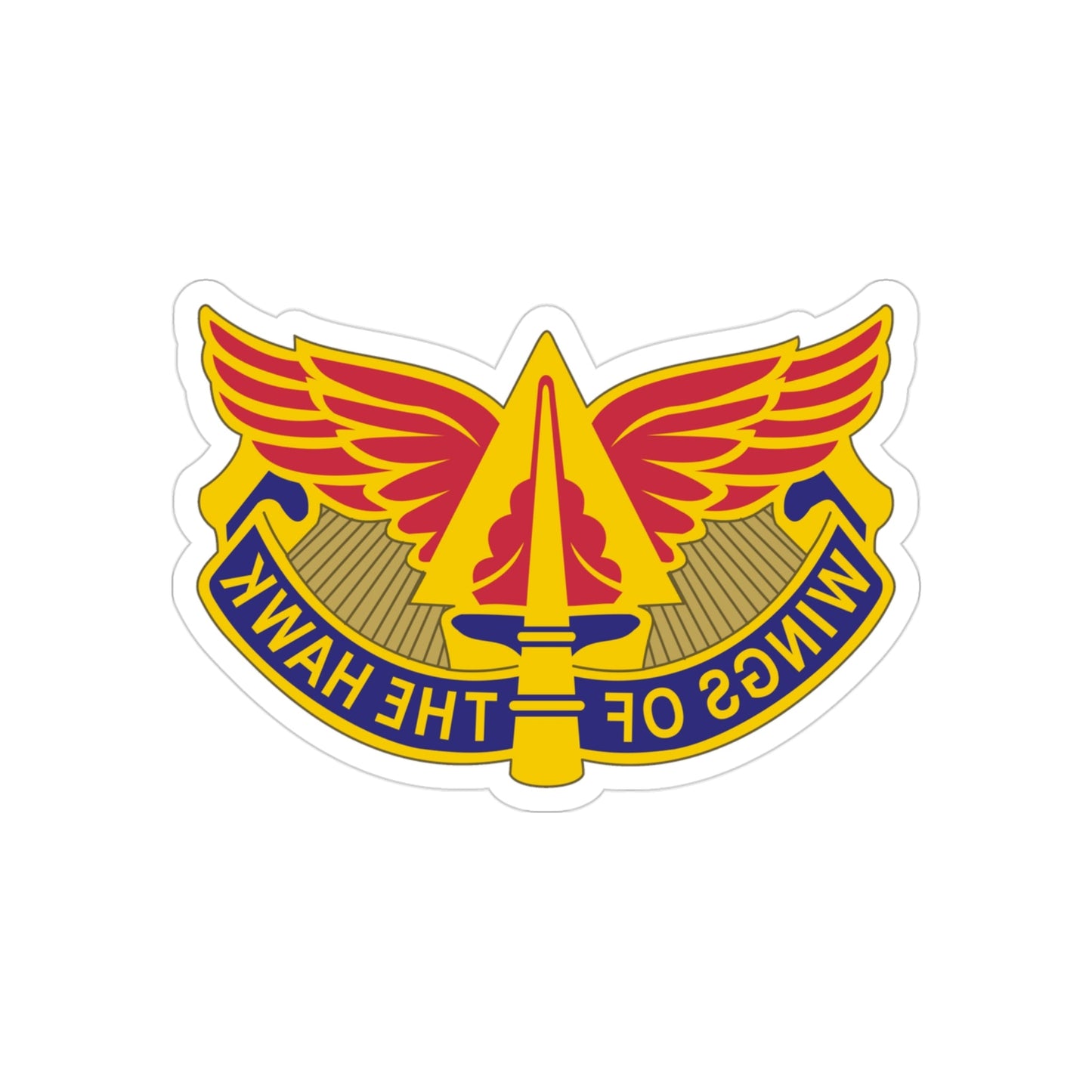 244 Aviation Brigade 2 (U.S. Army) REVERSE PRINT Transparent STICKER-3" × 3"-The Sticker Space