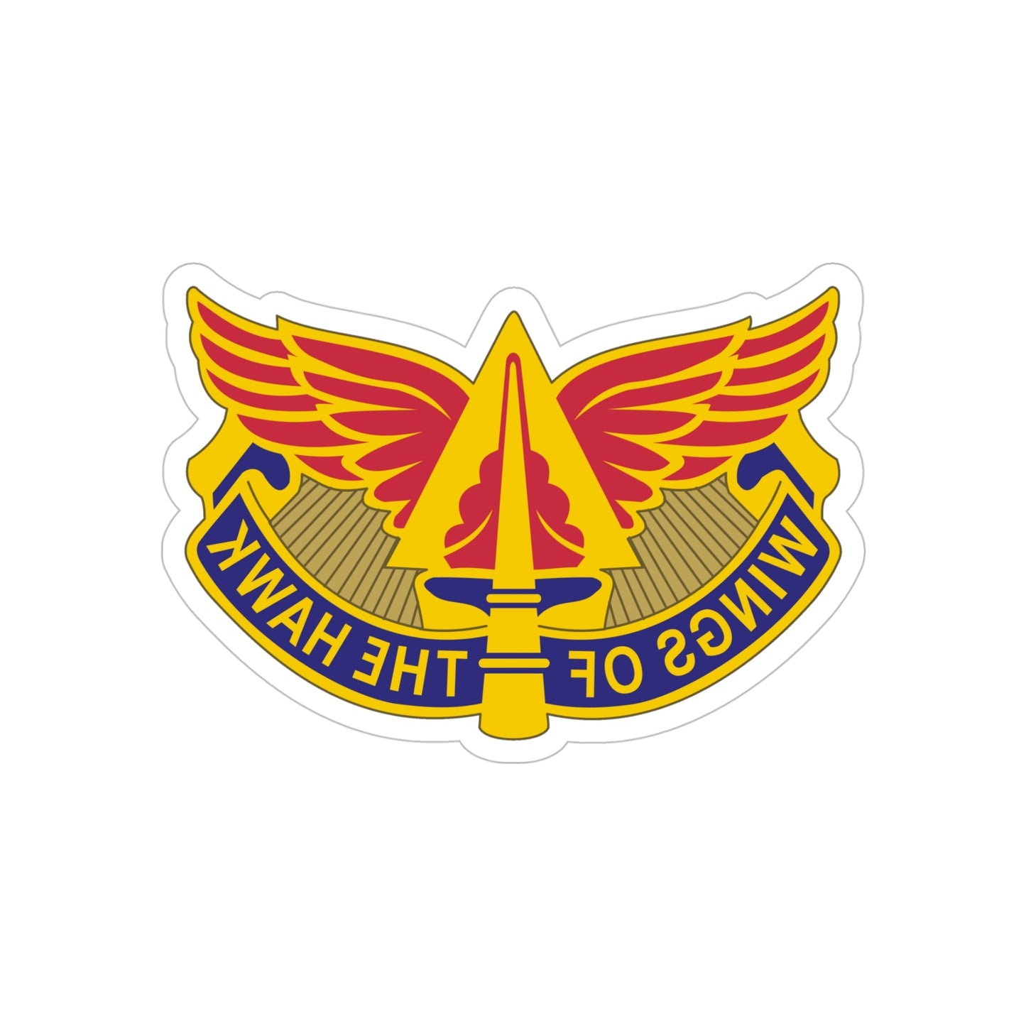 244 Aviation Brigade 2 (U.S. Army) REVERSE PRINT Transparent STICKER-5" × 5"-The Sticker Space