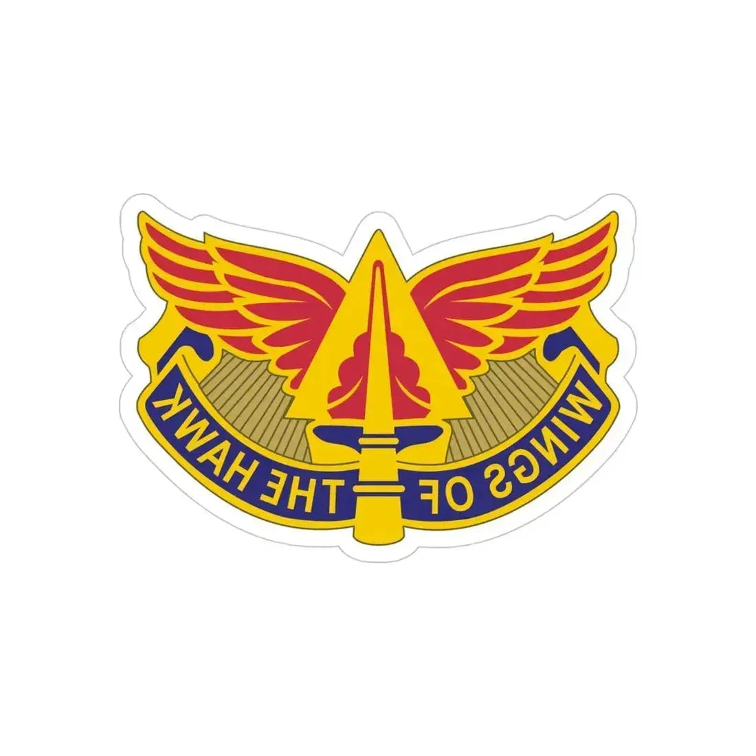 244 Aviation Brigade 2 (U.S. Army) REVERSE PRINT Transparent Die-Cut STICKER 4 Inch Die-Cut Transparent - The Sticker Space
