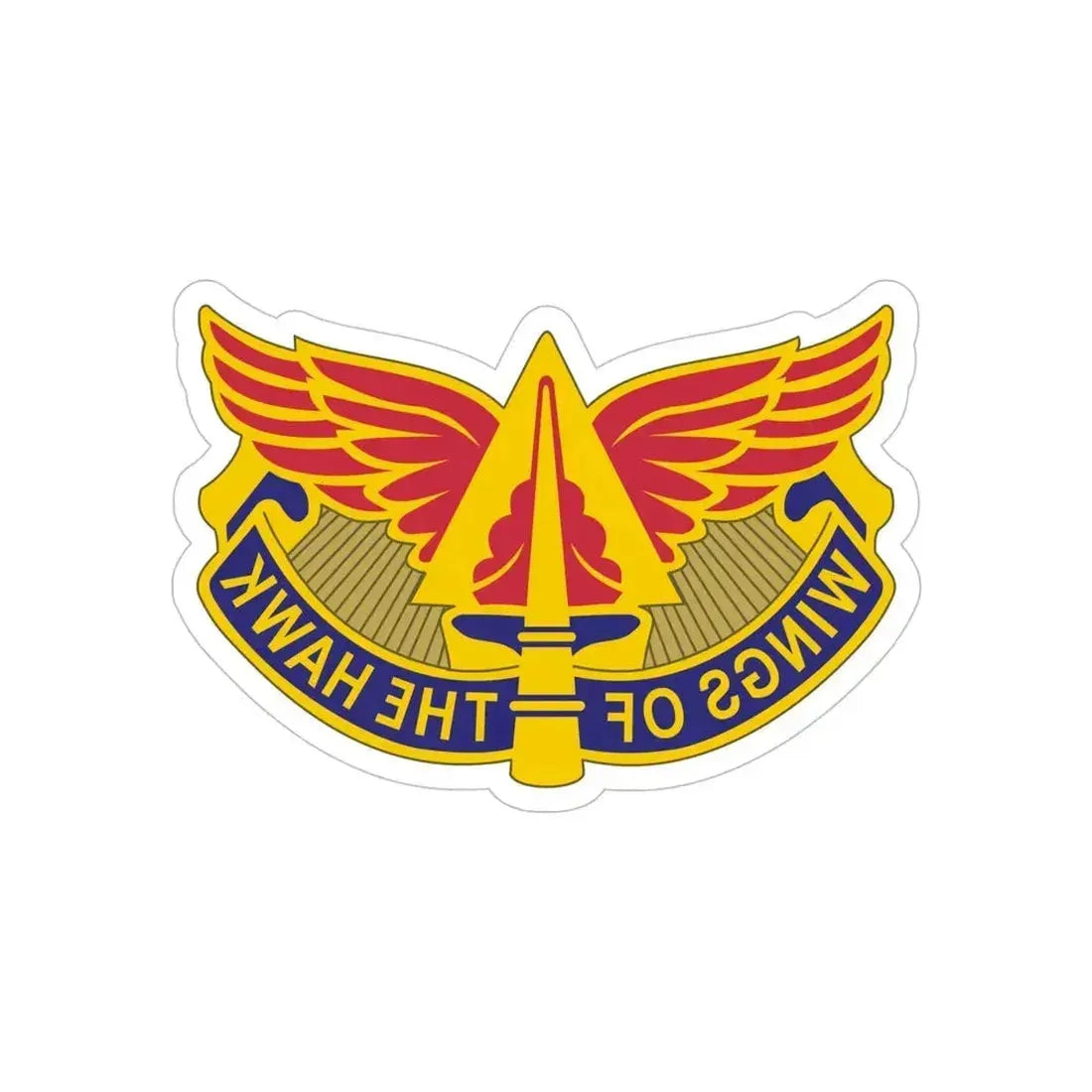 244 Aviation Brigade 2 (U.S. Army) REVERSE PRINT Transparent Die-Cut STICKER 5 Inch Die-Cut Transparent - The Sticker Space