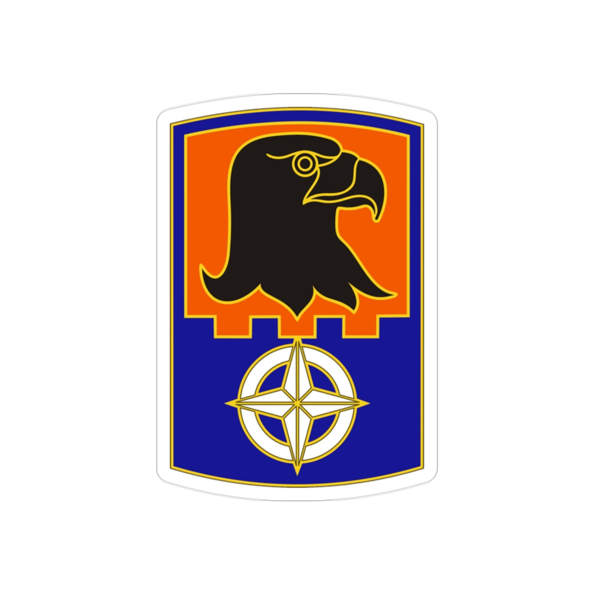 244 Aviation Brigade 3 (U.S. Army) REVERSE PRINT Transparent STICKER-2" × 2"-The Sticker Space