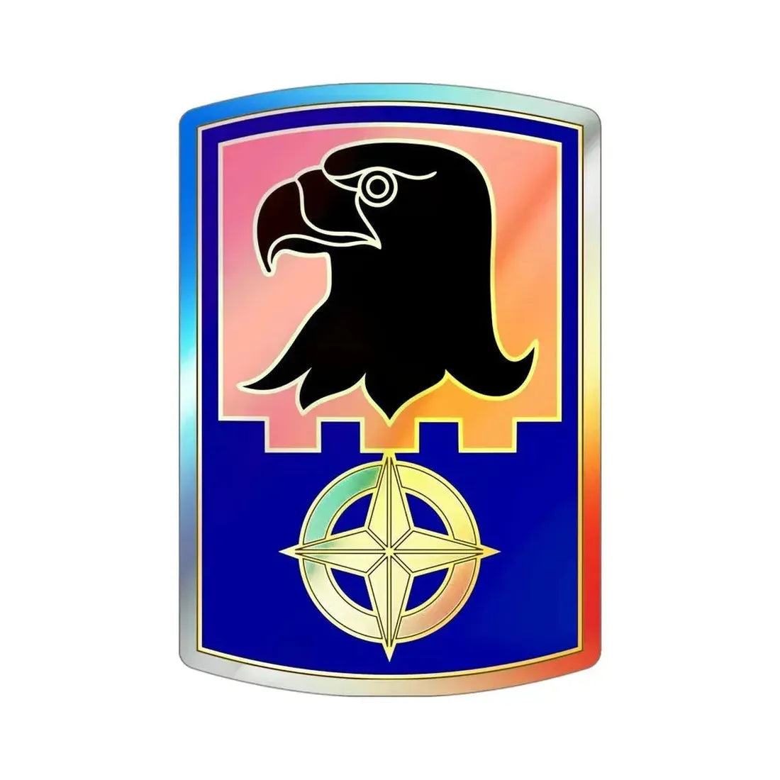 244 Aviation Brigade 3 (U.S. Army) Holographic STICKER Die-Cut Vinyl Decal 4 Inch Holographic - The Sticker Space