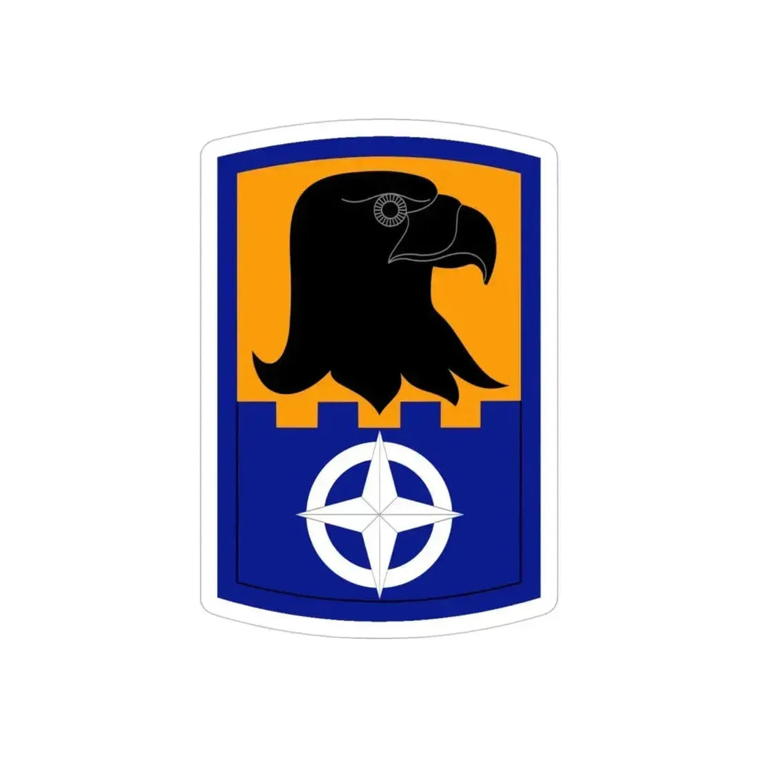 244 Aviation Brigade (U.S. Army) REVERSE PRINT Transparent Die-Cut STICKER 4 Inch Die-Cut Transparent - The Sticker Space