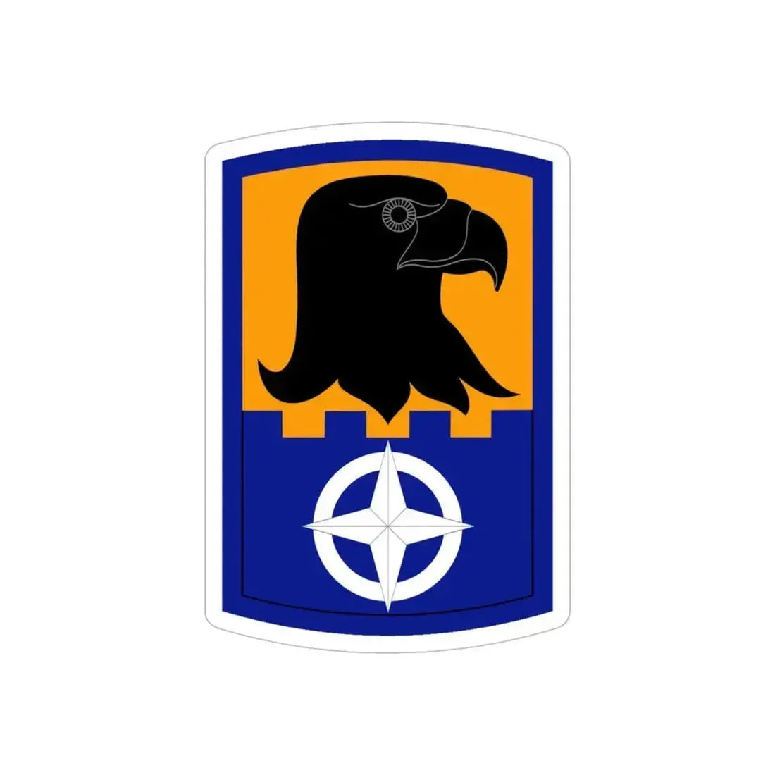 244 Aviation Brigade (U.S. Army) REVERSE PRINT Transparent Die-Cut STICKER 5 Inch Die-Cut Transparent - The Sticker Space
