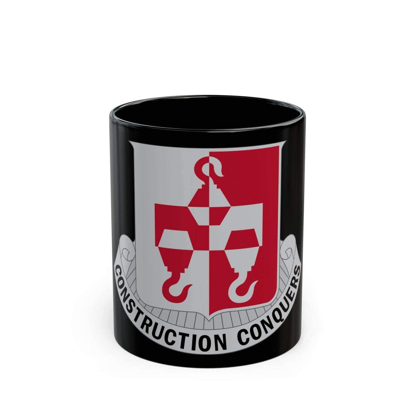 244 Engineer Battalion (U.S. Army) Black Coffee Mug-11oz-The Sticker Space