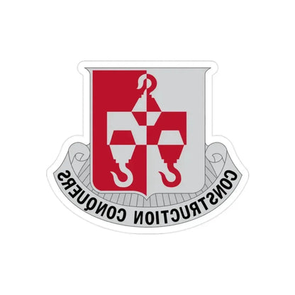 244 Engineer Battalion (U.S. Army) REVERSE PRINT Transparent Die-Cut STICKER 2 Inch Die-Cut Transparent - The Sticker Space