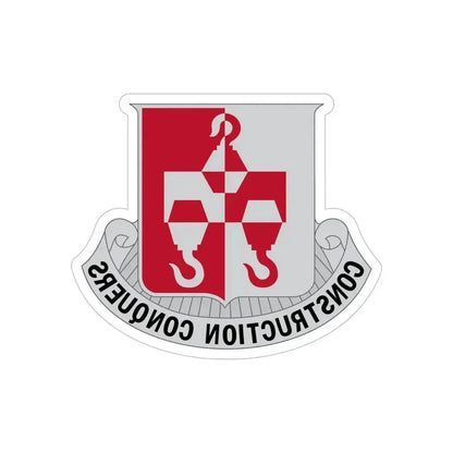 244 Engineer Battalion (U.S. Army) REVERSE PRINT Transparent Die-Cut STICKER - The Sticker Space