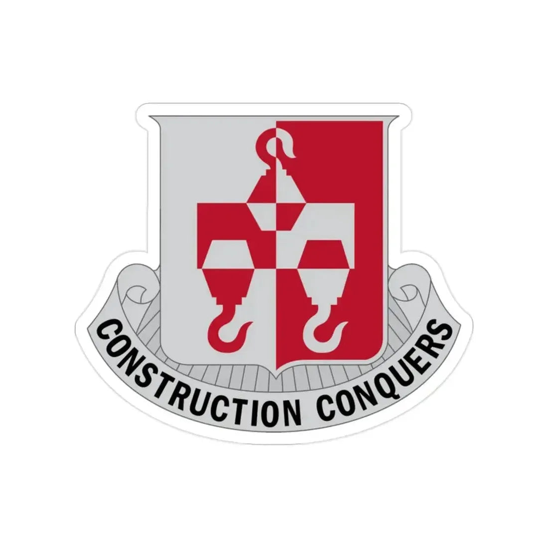 244 Engineer Battalion (U.S. Army) Transparent STICKER Die-Cut Vinyl Decal 2 Inch - The Sticker Space