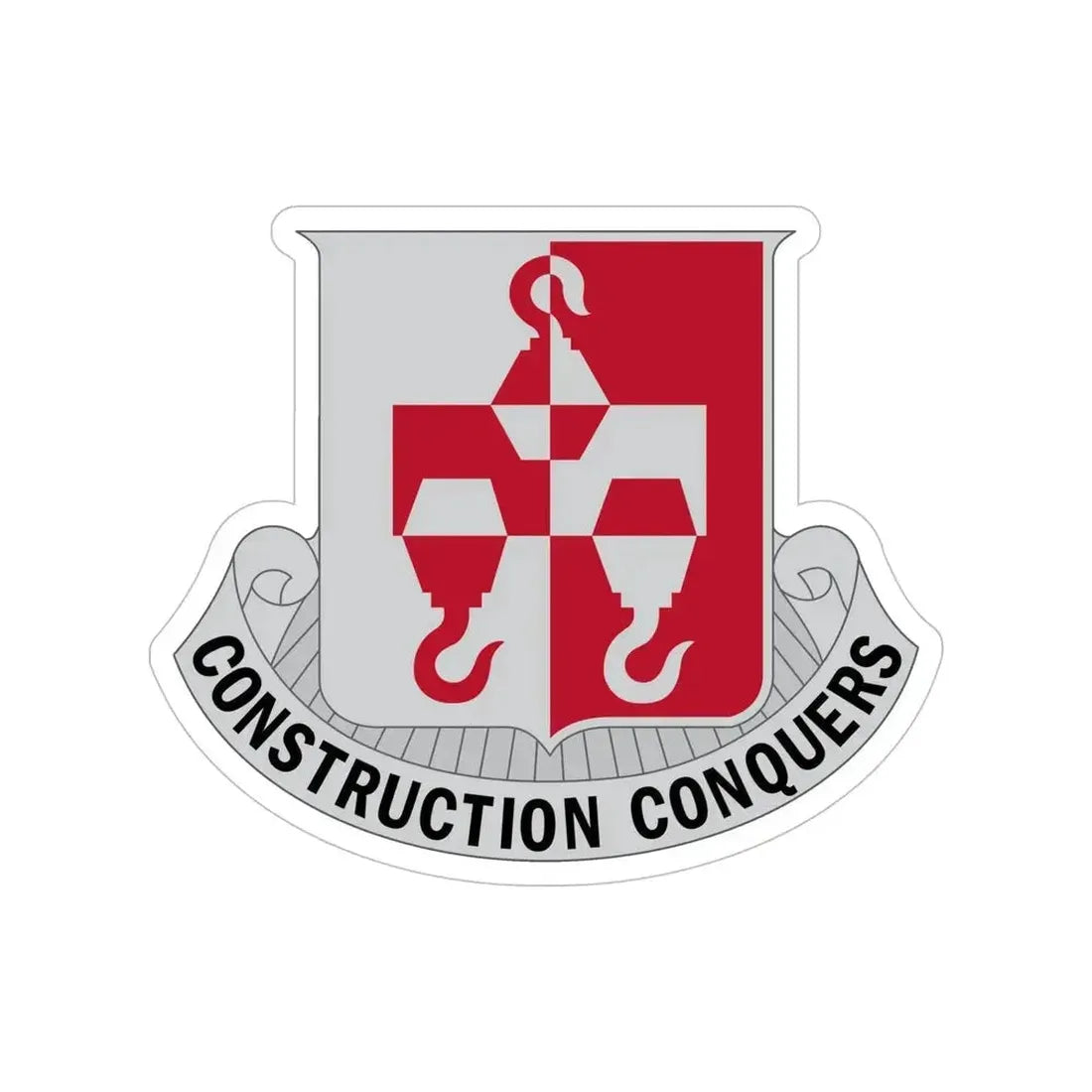 244 Engineer Battalion (U.S. Army) Transparent STICKER Die-Cut Vinyl Decal 6 Inch - The Sticker Space