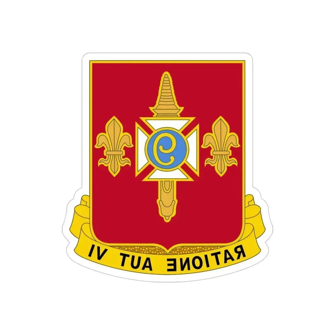 244th Air Defense Artillery Regiment (U.S. Army) REVERSE PRINT Transparent Die-Cut STICKER 4 Inch Die-Cut Transparent - The Sticker Space