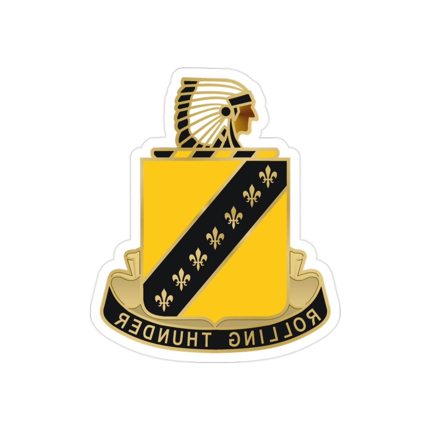 245 Armor Regiment (U.S. Army) REVERSE PRINT Transparent STICKER-2" × 2"-The Sticker Space