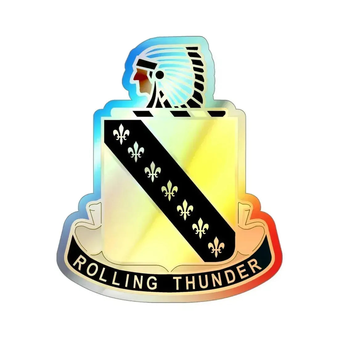 245 Armor Regiment (U.S. Army) Holographic STICKER Die-Cut Vinyl Decal 4 Inch Holographic - The Sticker Space