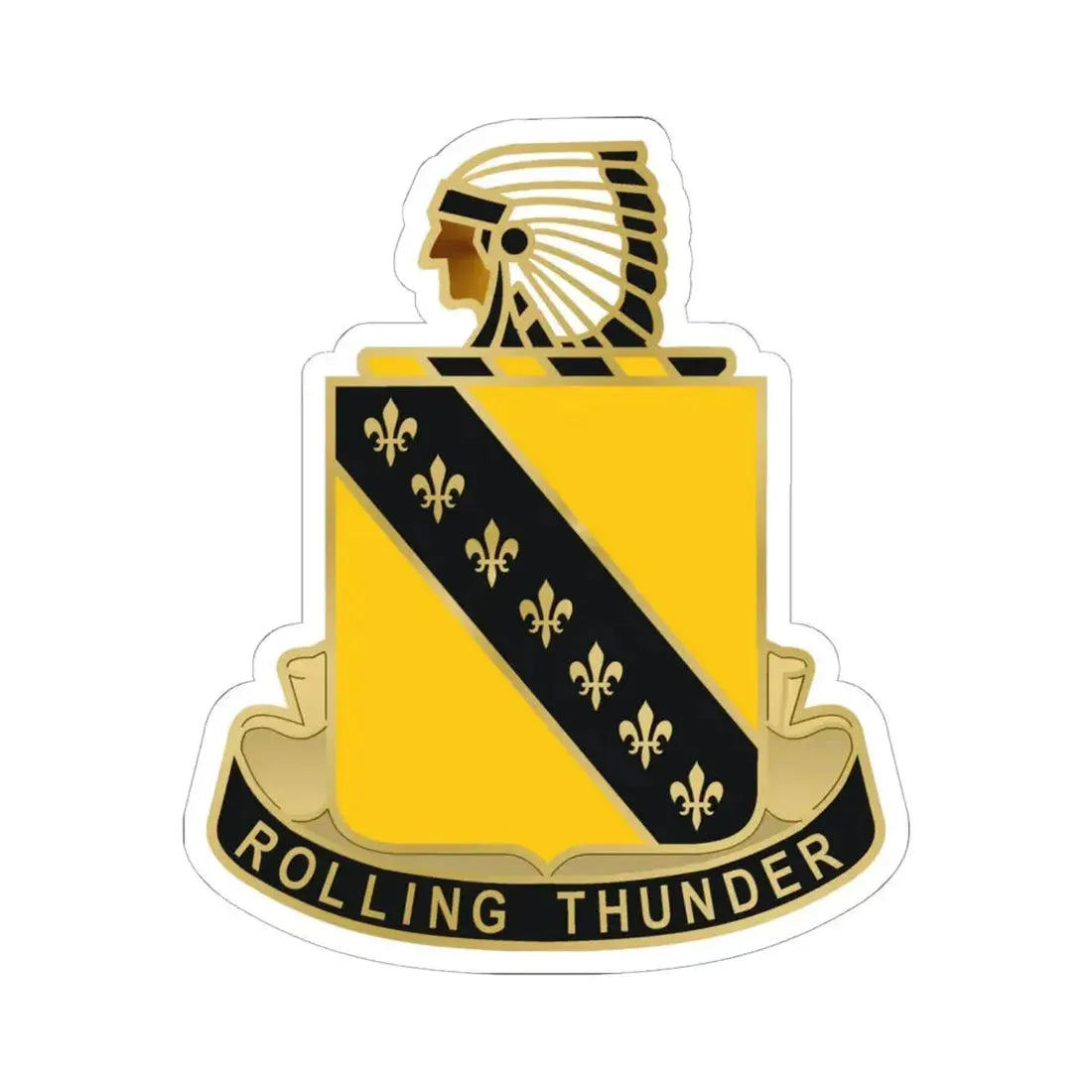 245 Armor Regiment (U.S. Army) STICKER Vinyl Kiss-Cut Decal 6 Inch White - The Sticker Space