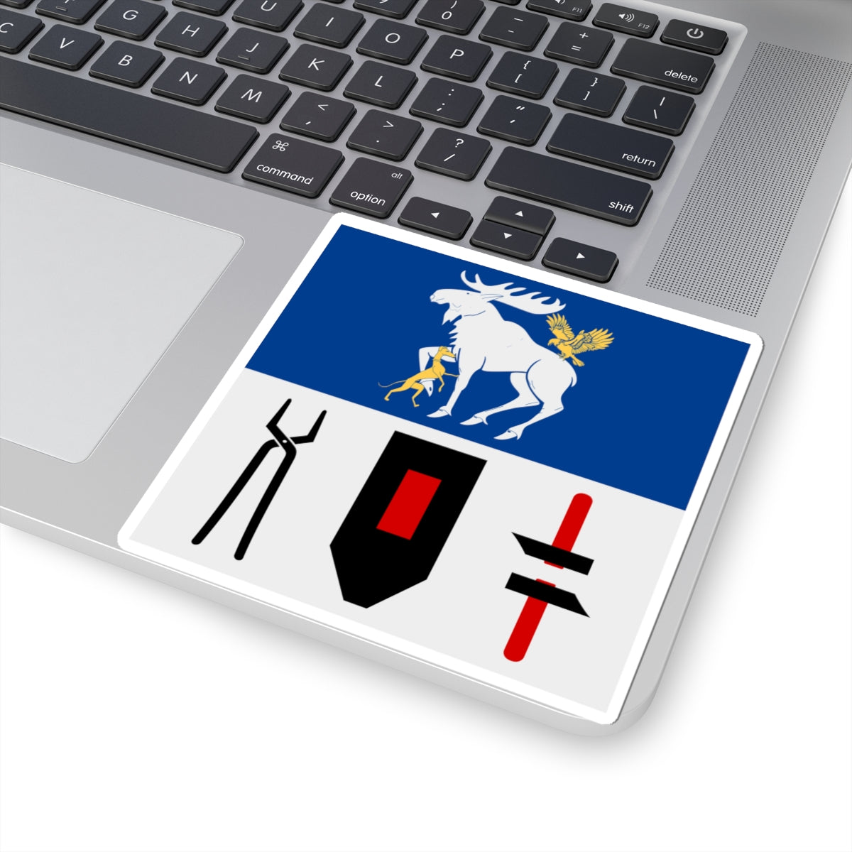 Jamtlands lan vapenflagga (Sweden) STICKER Vinyl Kiss-Cut Decal