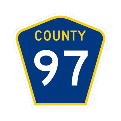 County 97 MN (Minnesota) (Road Sign) STICKER Vinyl Kiss-Cut Decal
