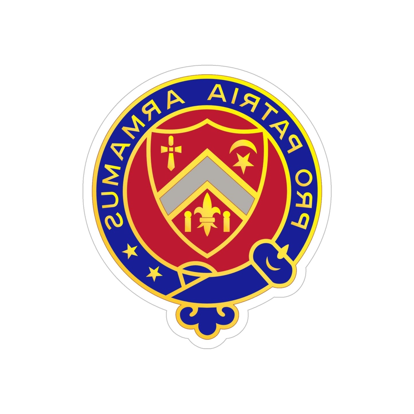 245th Artillery Regiment (U.S. Army) REVERSE PRINT Transparent STICKER-6" × 6"-The Sticker Space