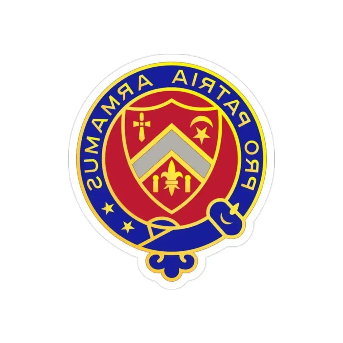 245th Artillery Regiment (U.S. Army) REVERSE PRINT Transparent Die-Cut STICKER 2 Inch Die-Cut Transparent - The Sticker Space