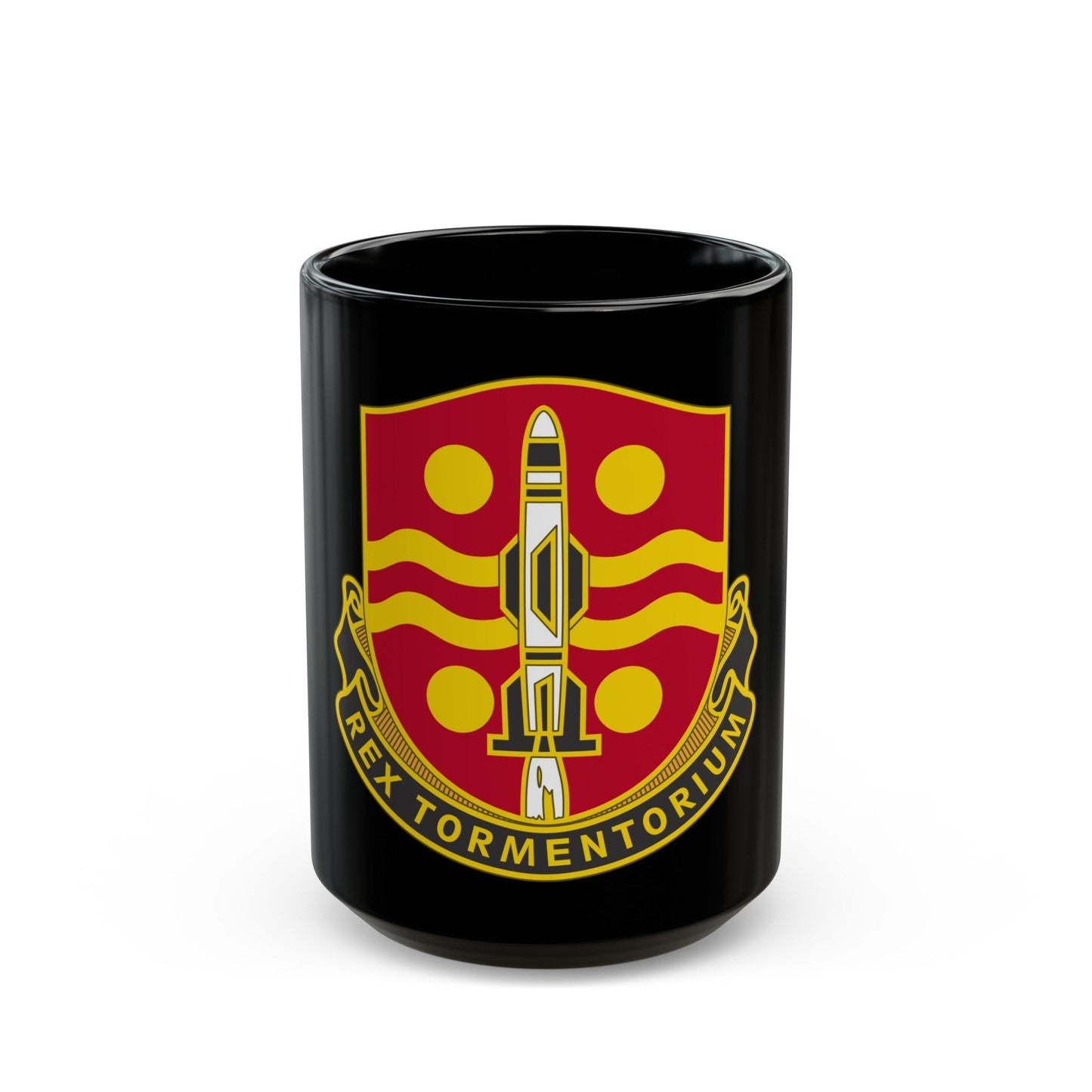 246 Field Artillery Battalion (U.S. Army) Black Coffee Mug-15oz-The Sticker Space