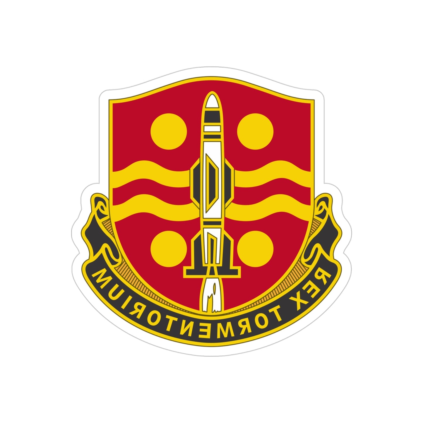 246 Field Artillery Battalion (U.S. Army) REVERSE PRINT Transparent STICKER-4" × 4"-The Sticker Space