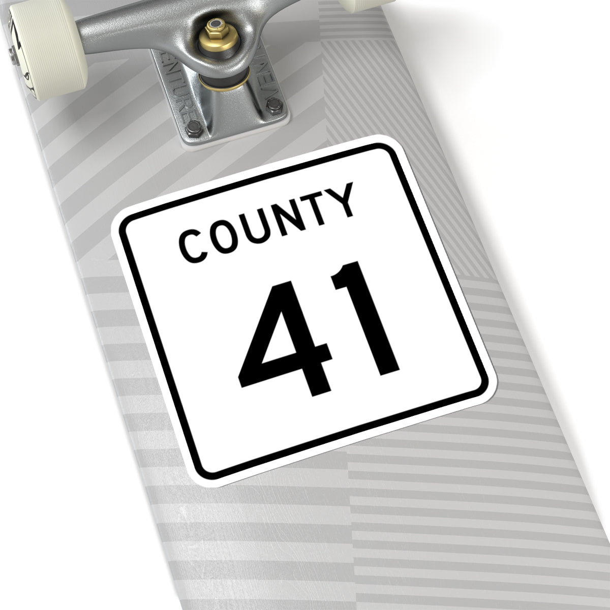 County 41 square (Minnesota) (Road Sign) STICKER Vinyl Kiss-Cut Decal