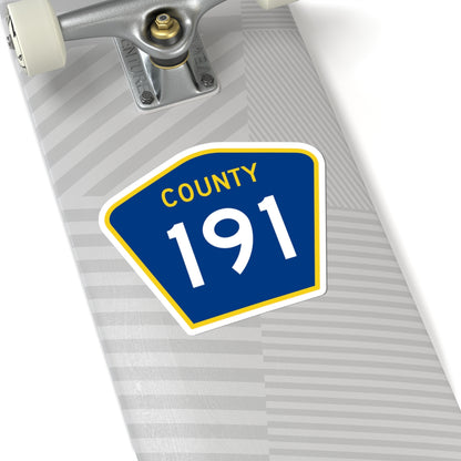 County 191 MN (Minnesota) (Road Sign) STICKER Vinyl Kiss-Cut Decal