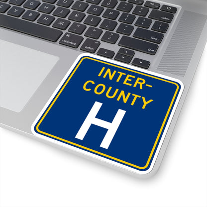 Inter County Route H MN (Minnesota) (Road Sign) STICKER Vinyl Kiss-Cut Decal